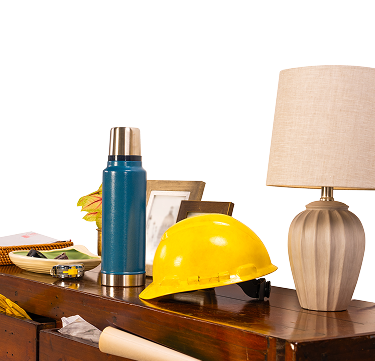 Work-related objects on a table